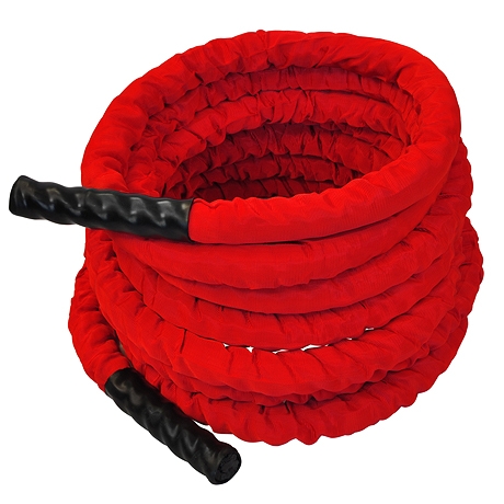 Fitness L'Entrepôt  Battling rope 1.5″ rouge avec enveloppe protectrice
